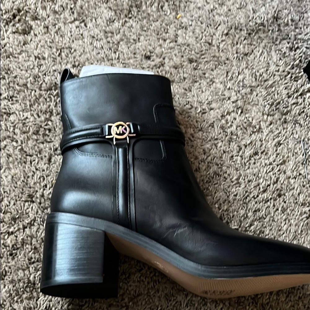 Michael Kors Black Leather Ankle Boots